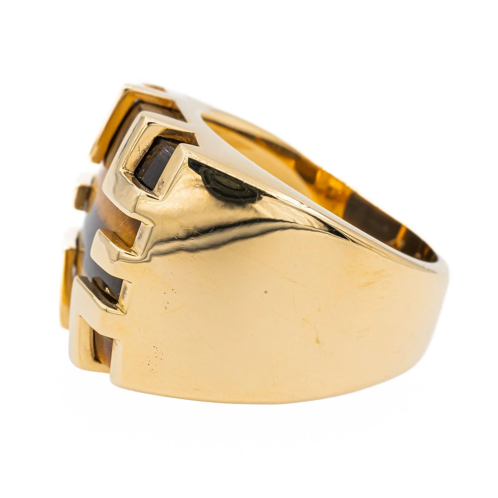 Cartier Bague Chevalière Yjing Or jaune oeil de tigre sold by 58 Facettes product image thumbnail 5