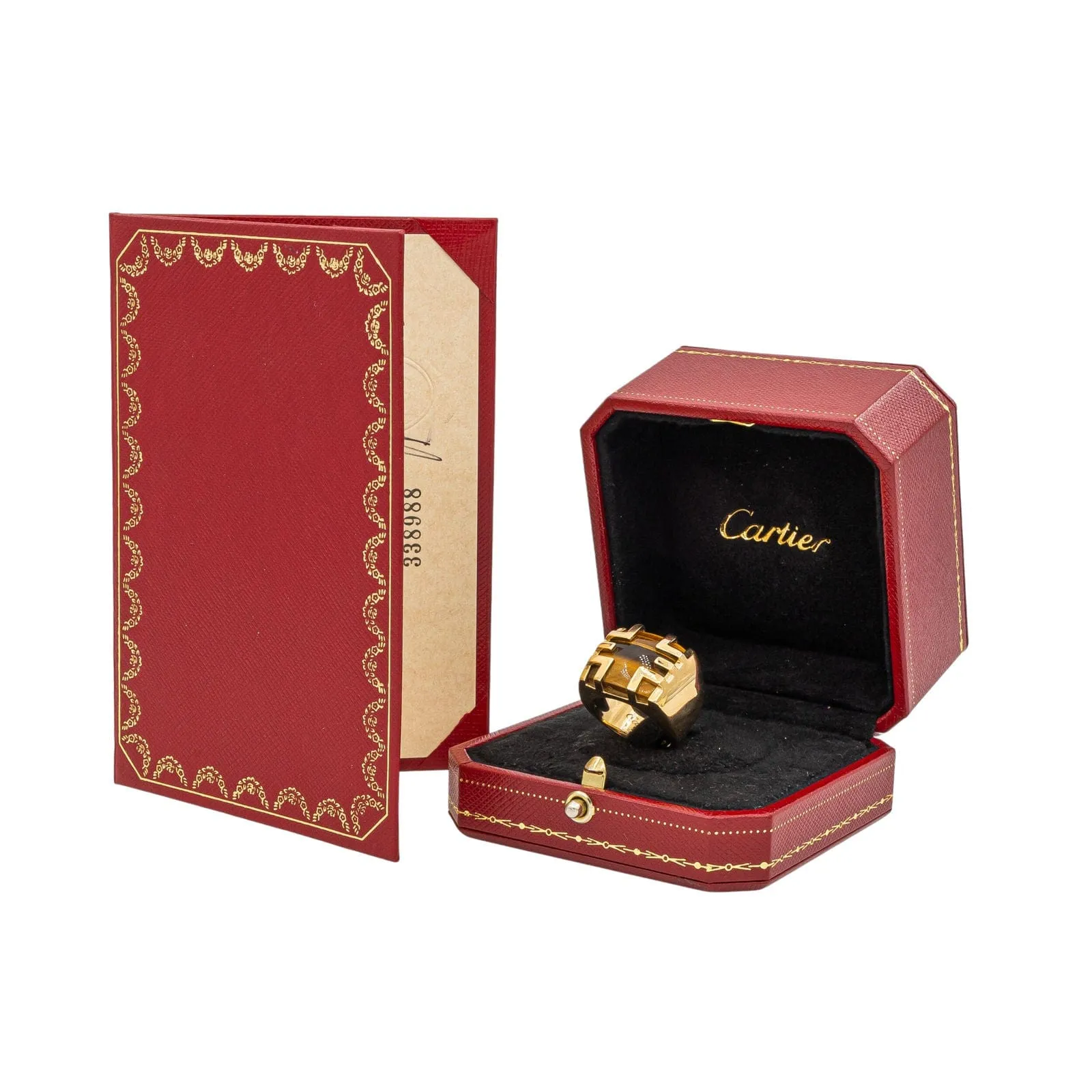 Cartier Bague Chevalière Yjing Or jaune oeil de tigre sold by 58 Facettes product image thumbnail 3
