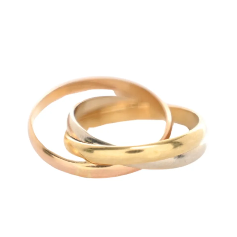 CARTIER - Bague Trinity or blanc, or jaune et or rose sold by 58 Facettes