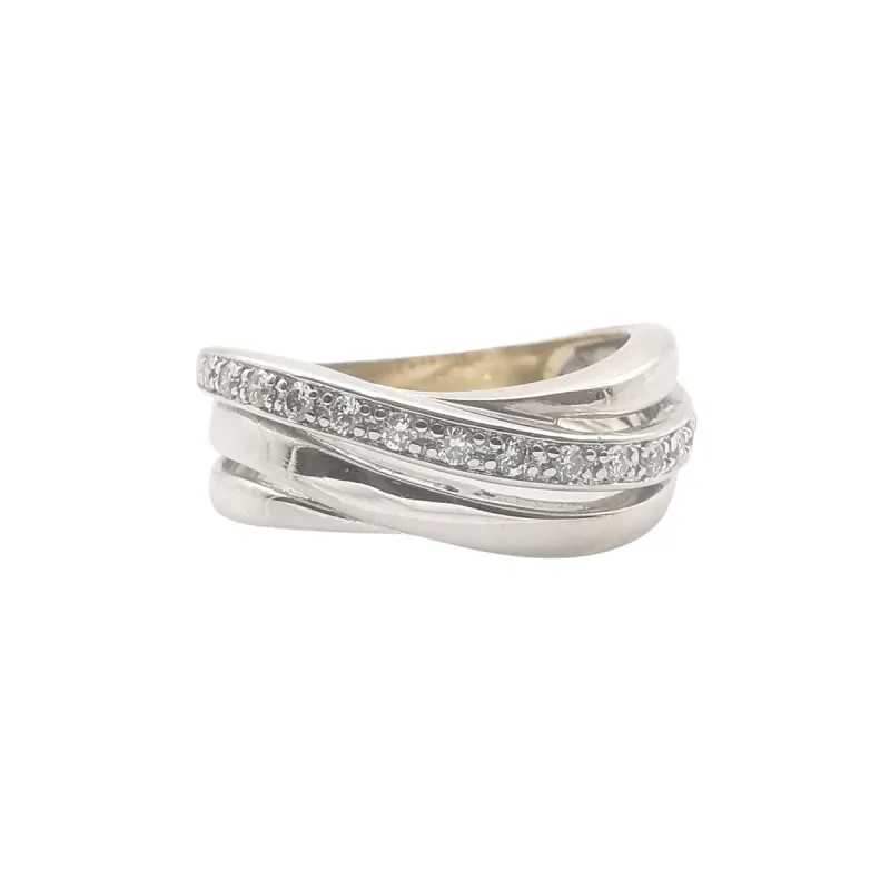 Bague en or blanc et 14 diamants sold by 58 Facettes