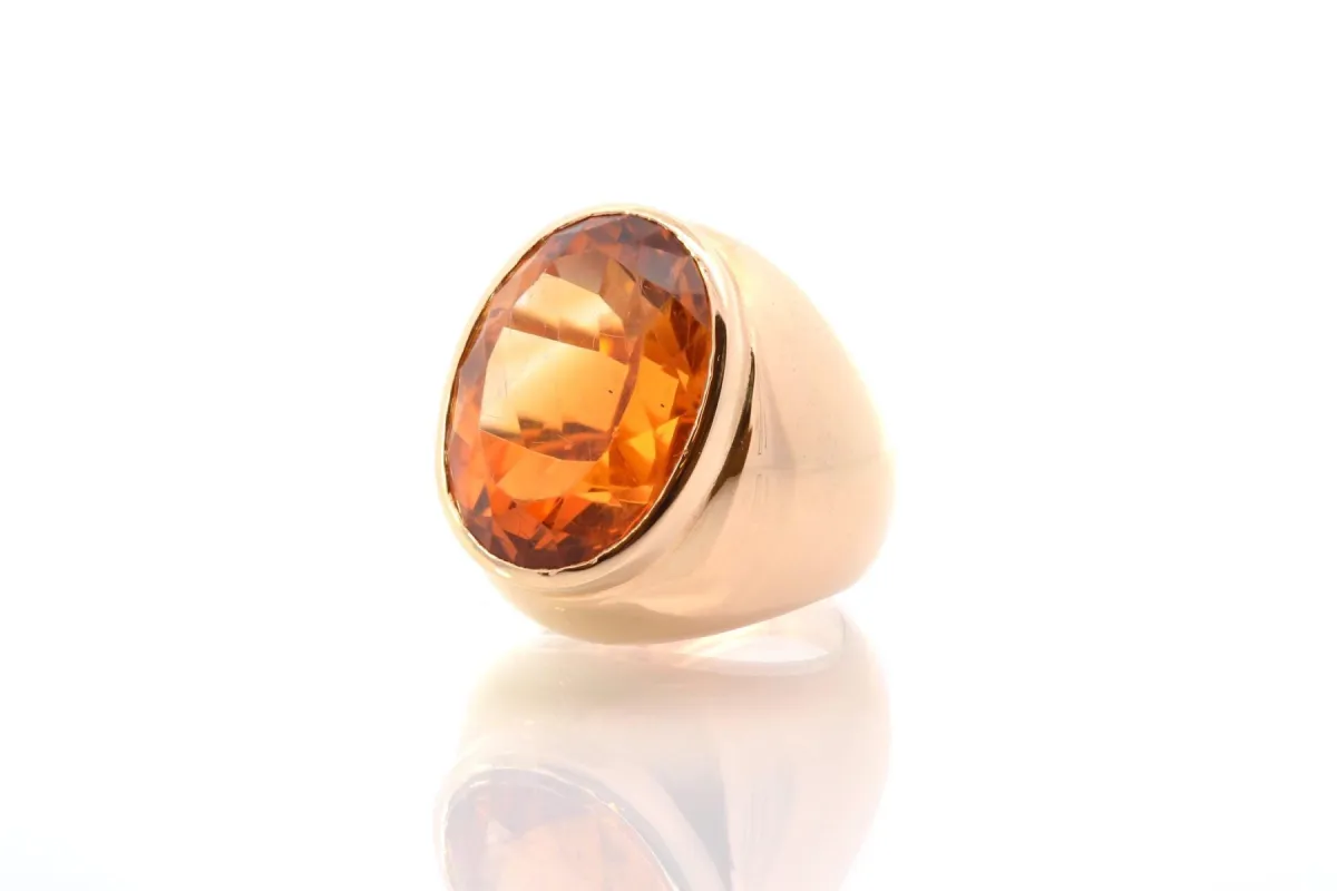 Bague vintage citrine 25cts sold by 58 Facettes