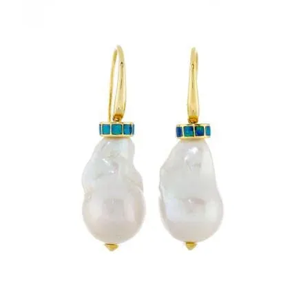 Boucles d'Oreilles Perles Baroques Opales Or Jaune sold by 58 Facettes