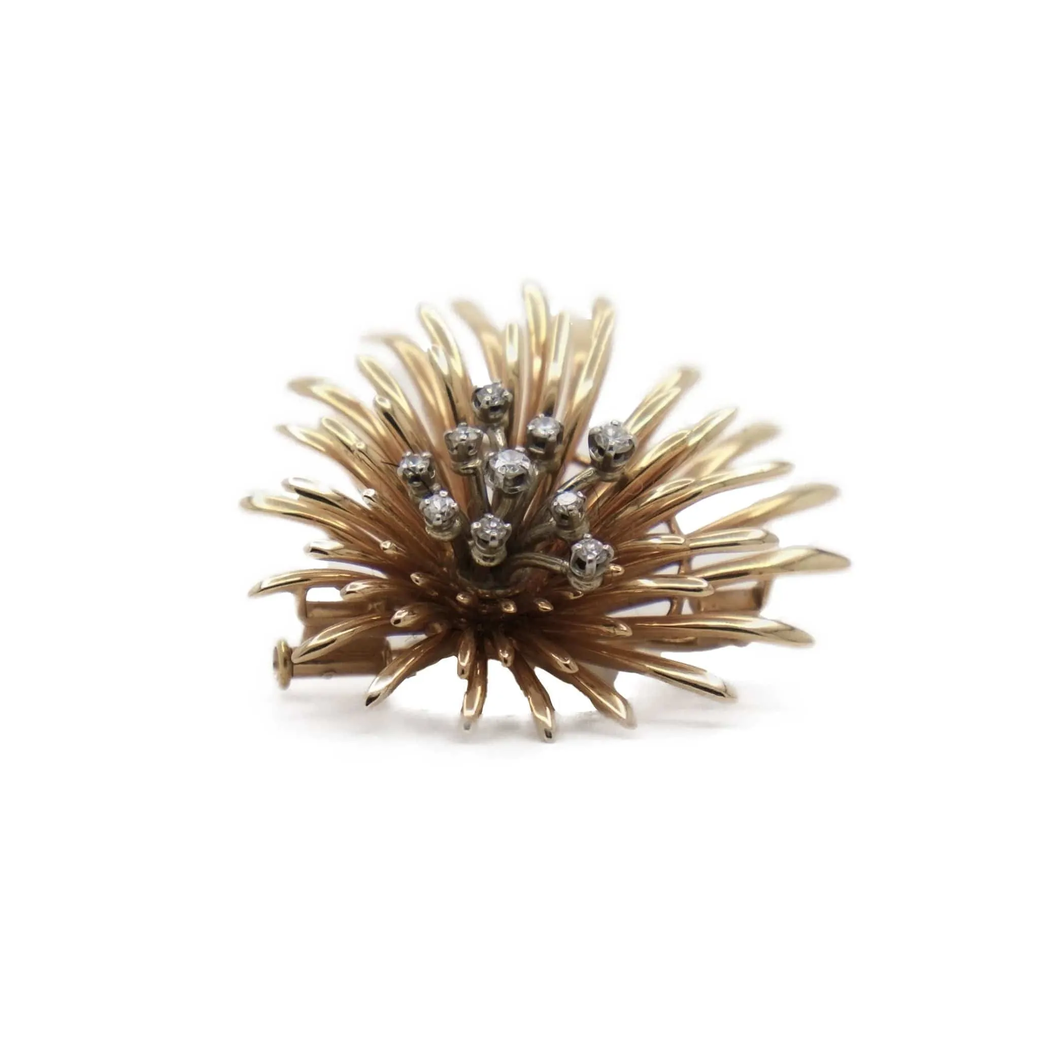 Broche Panache Or jaune Platine Diamants sold by 58 Facettes