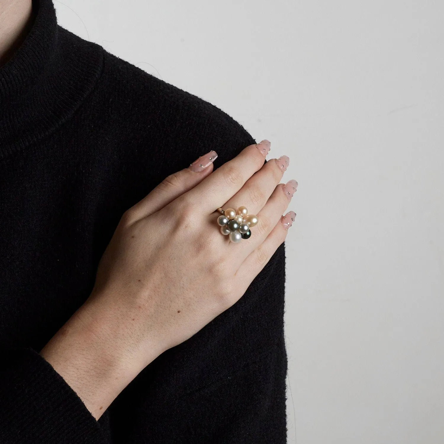 Bague diamants et perles sold by 58 Facettes product image thumbnail 3