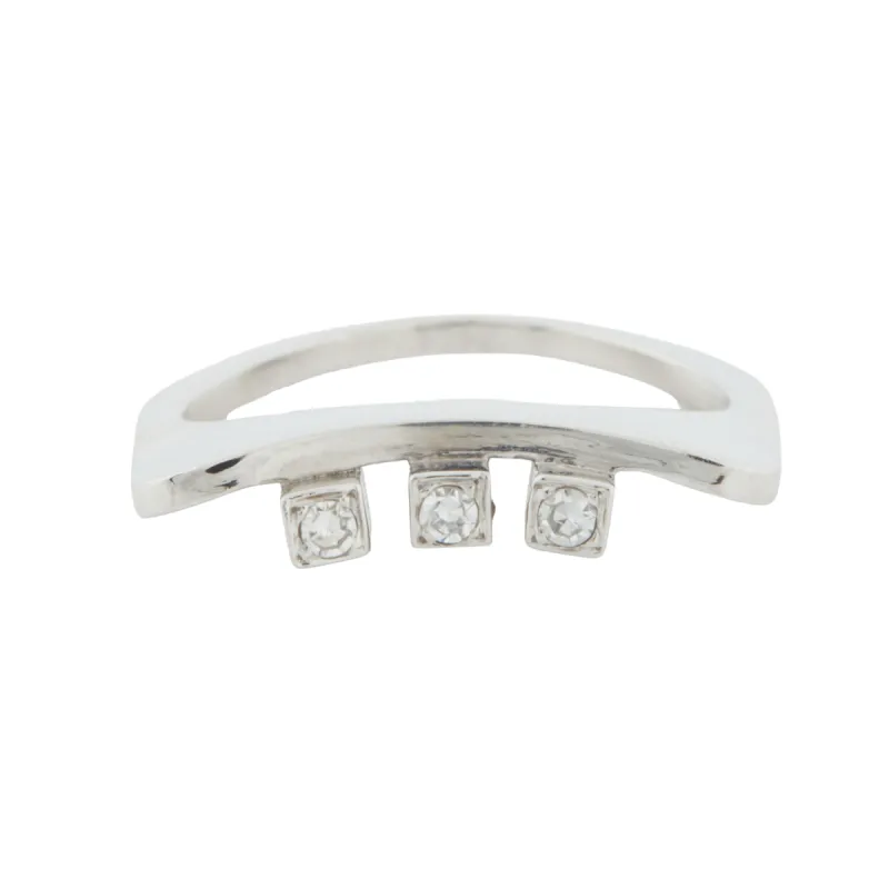 BAGUE TRILOGIE OR BLANC DIAMANTS sold by 58 Facettes