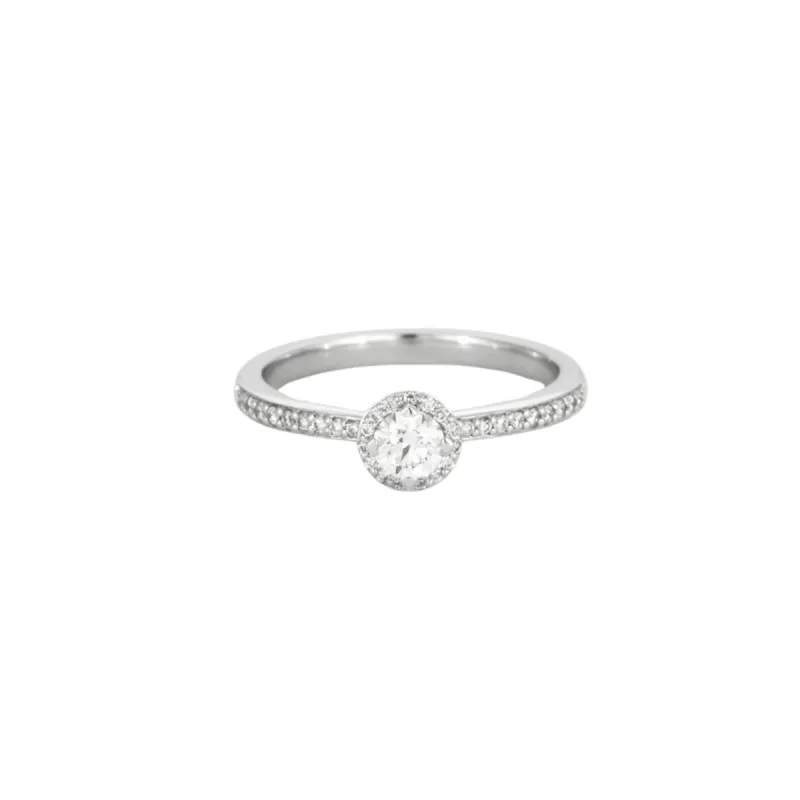 Solitaire or blanc serti de diamants sold by 58 Facettes