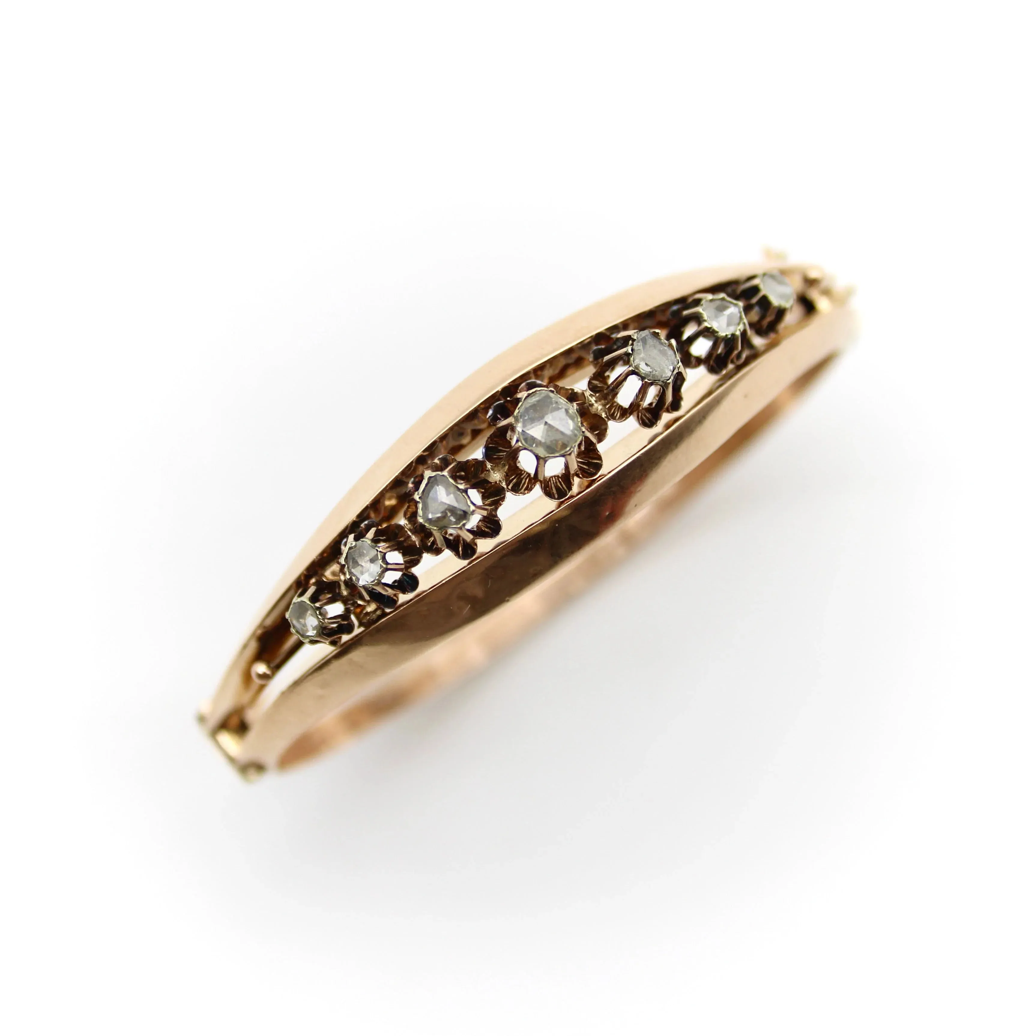 Bracelet en or rose et diamants taille rose sold by 58 Facettes