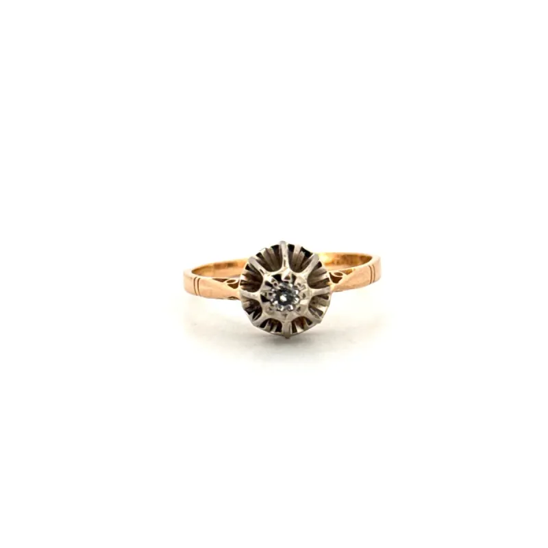 Solitaire Or Jaune et diamant sold by 58 Facettes