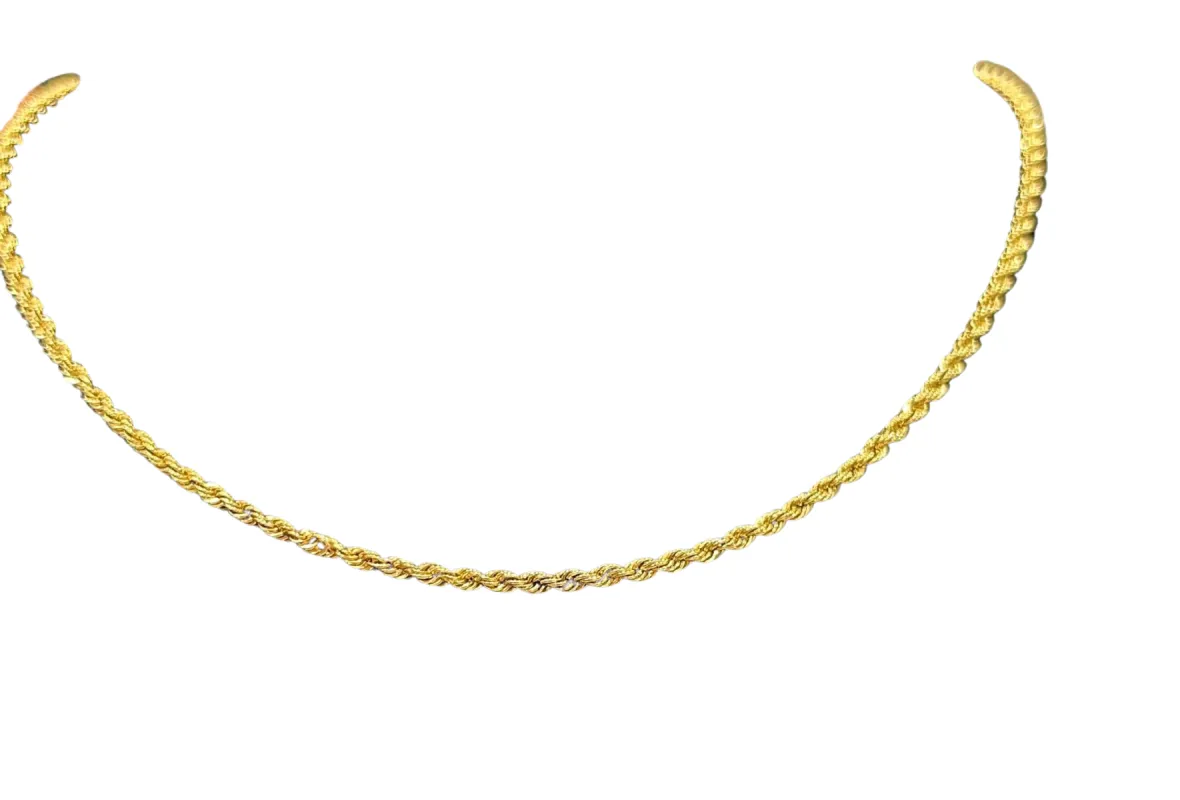 Collier maille corde or jaune sold by 58 Facettes