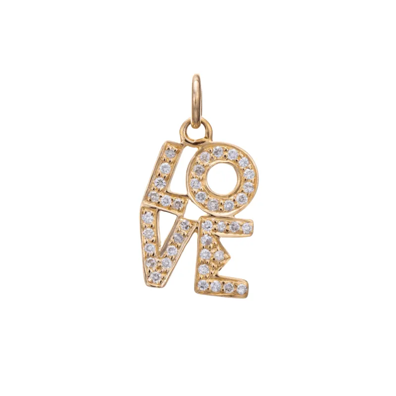 Pendentif Diamant LOVE Années 70 Vintage Or Jaune sold by 58 Facettes