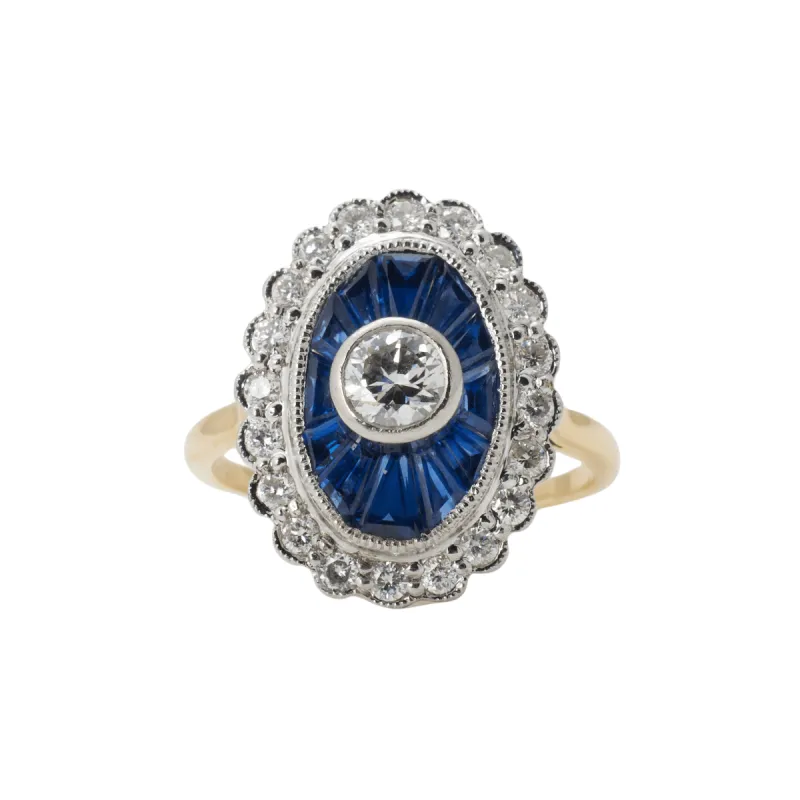 Bague or jaune et saphir sold by 58 Facettes