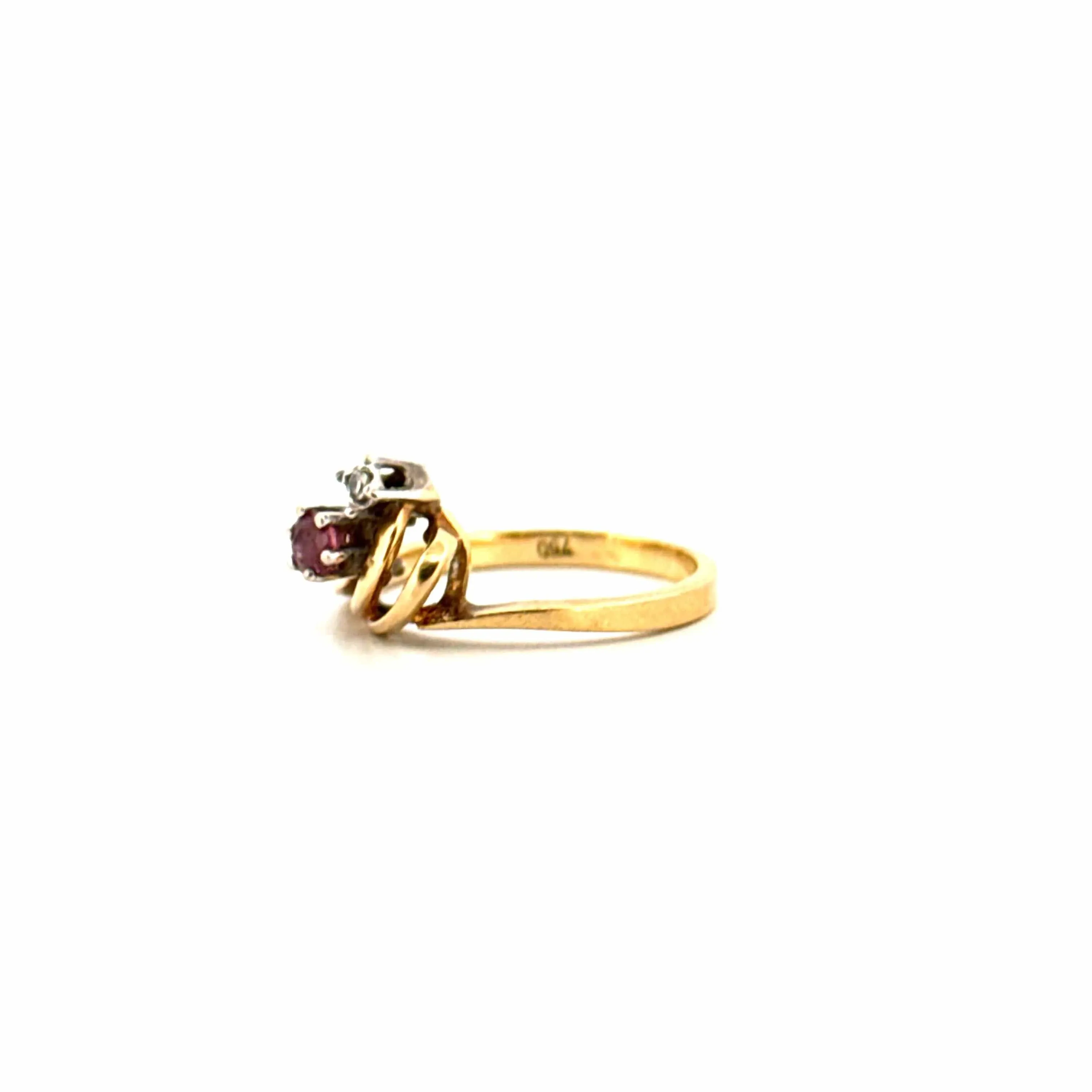 Bague Or Jaune Rubis Diamants sold by 58 Facettes product image thumbnail 3