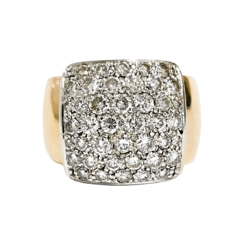 Bague jonc pavage diamants sold by 58 Facettes