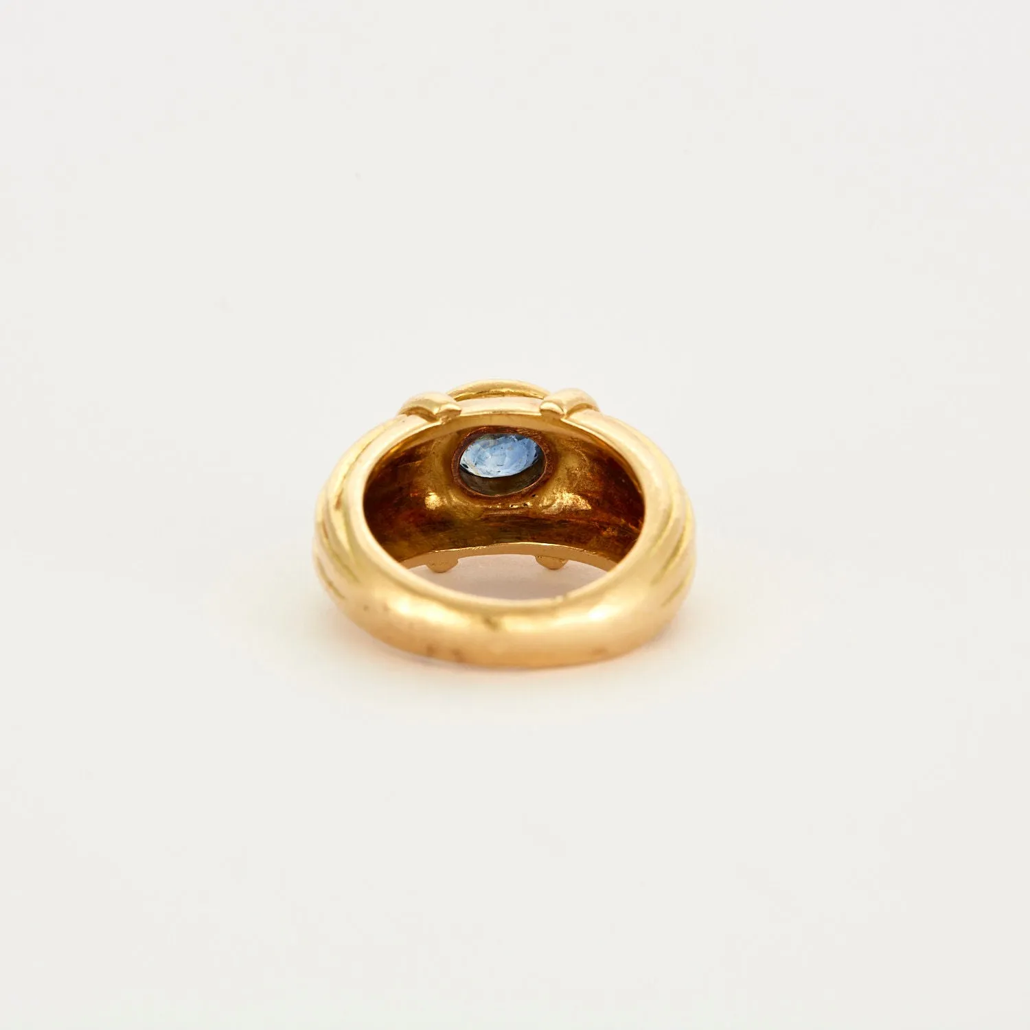 Bague Oeil Bleu or jaune et saphir sold by 58 Facettes product image thumbnail 3