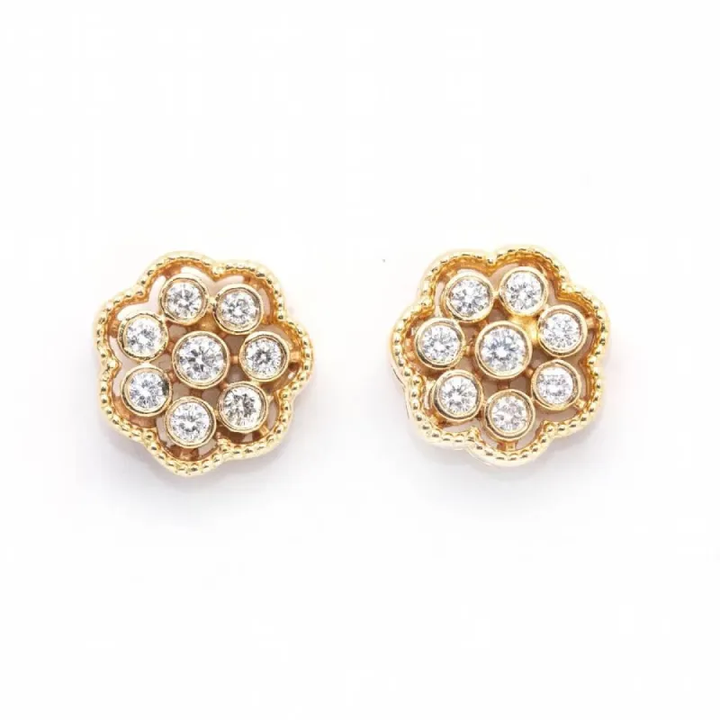 Boucles d'oreilles vintage en or et diamants sold by 58 Facettes