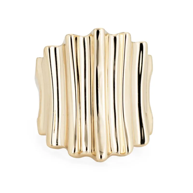 Bague Cocktail vintage Or Jaune Strié sold by 58 Facettes