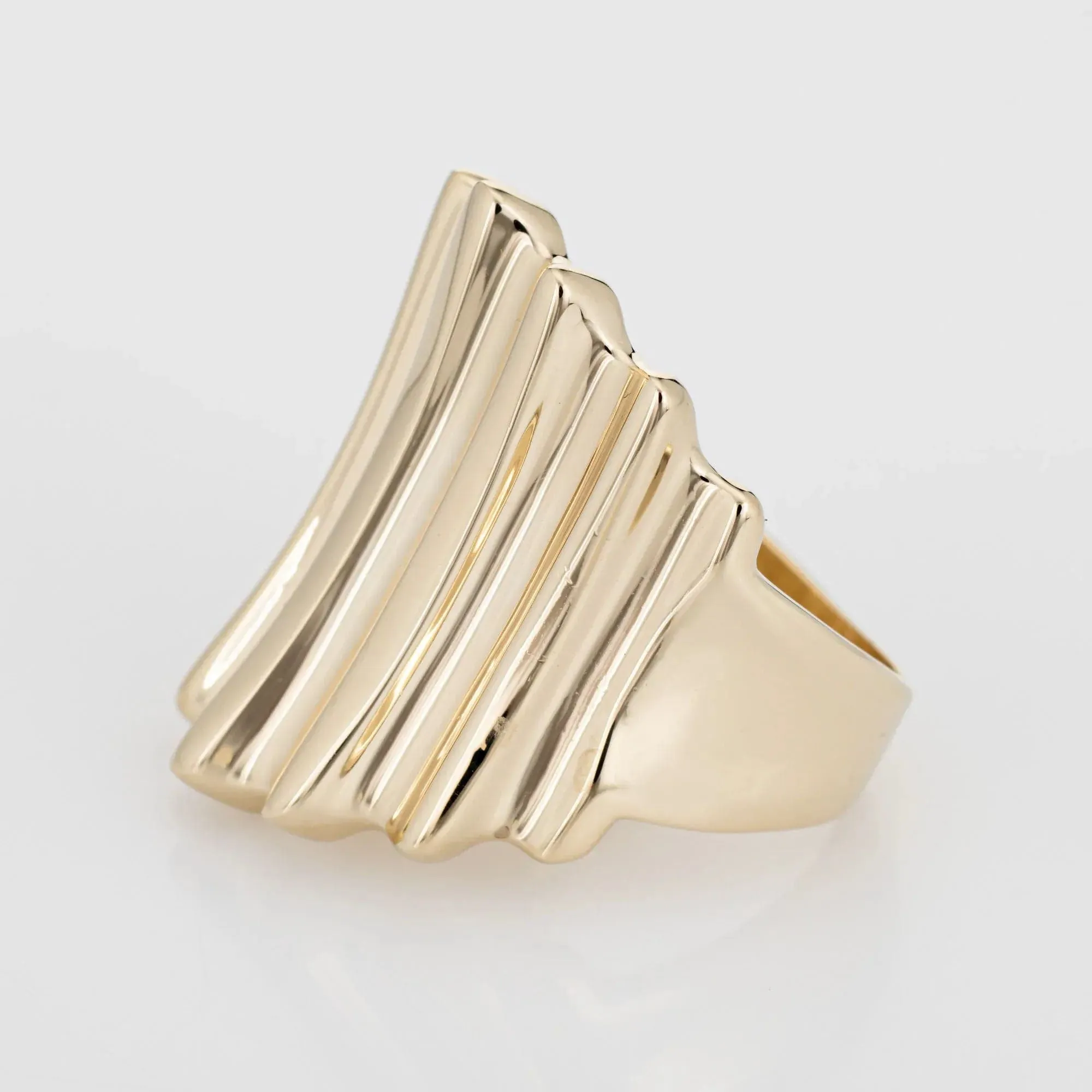 Bague Cocktail vintage Or Jaune Strié sold by 58 Facettes product image thumbnail 5