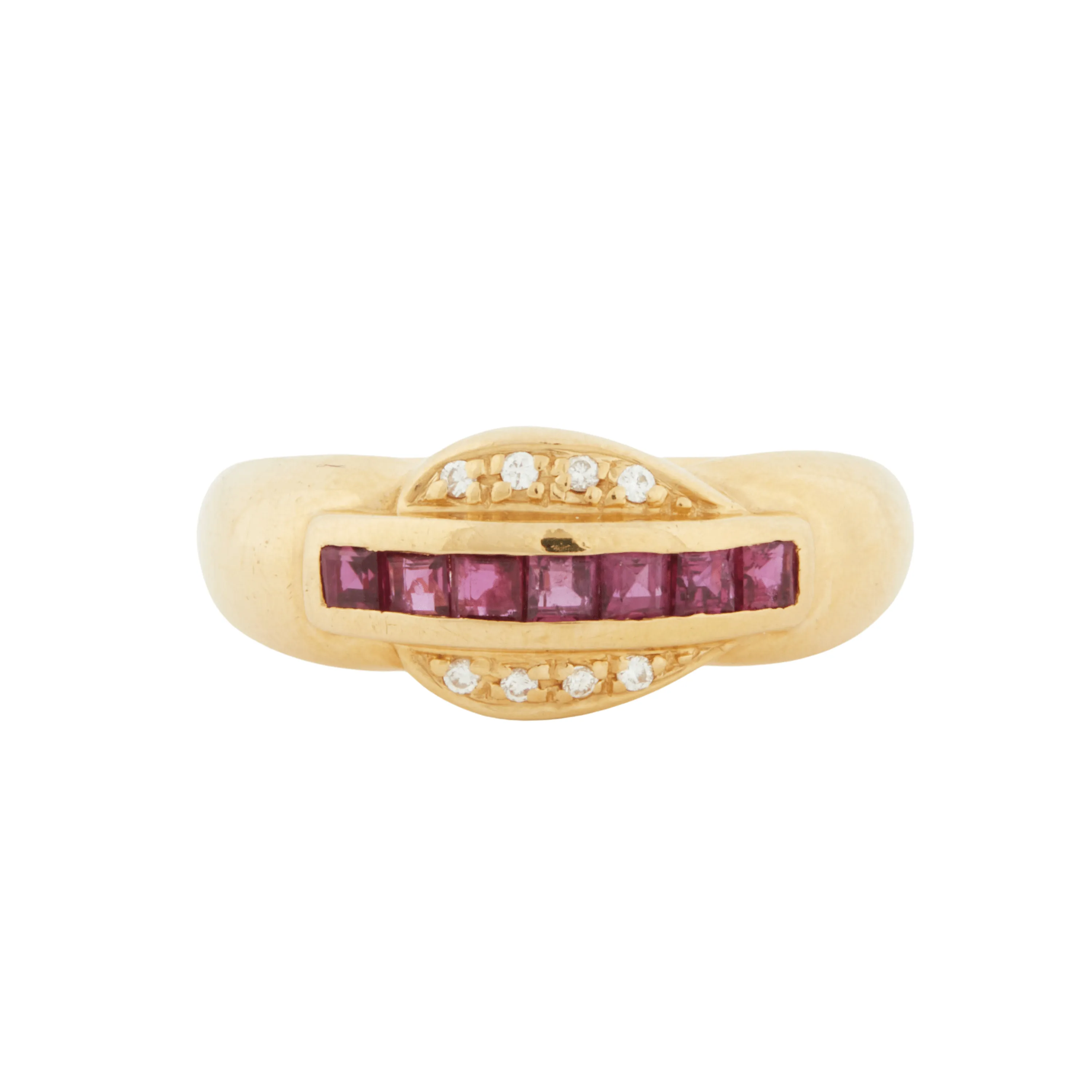 Bague Or Jaune - Rubis et Diamants sold by 58 Facettes