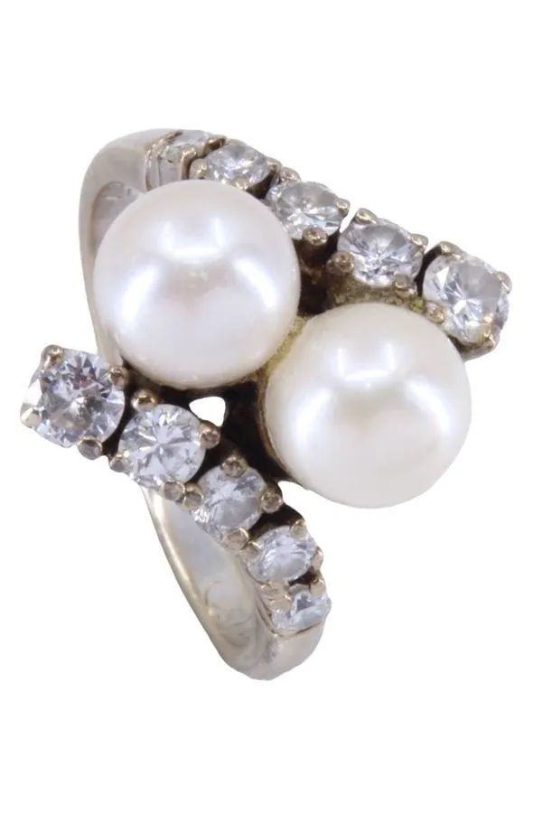 BAGUE TOI ET MOI PERLES ET DIAMANTS sold by 58 Facettes product image thumbnail 5