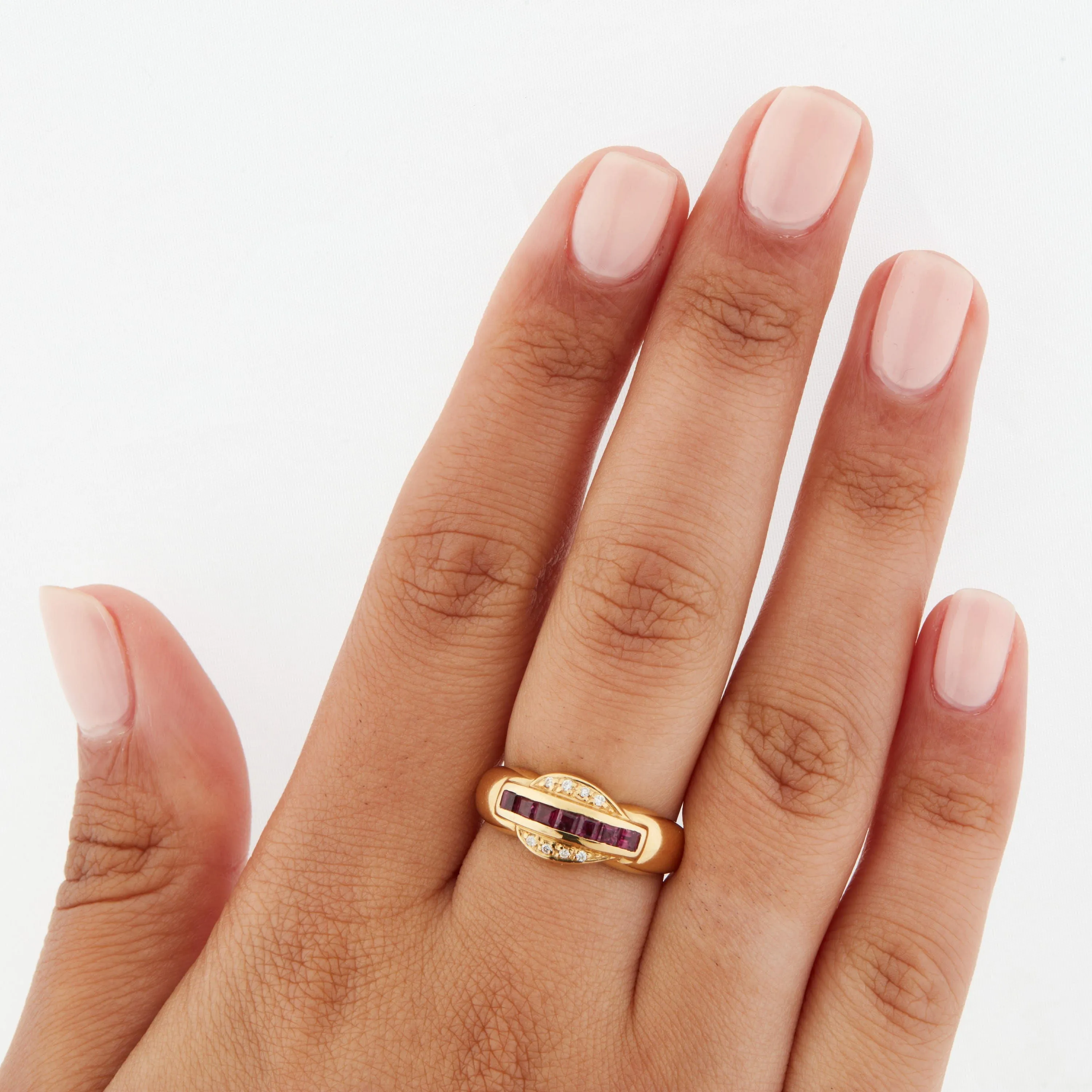 Bague Or Jaune - Rubis et Diamants sold by 58 Facettes product image thumbnail 2