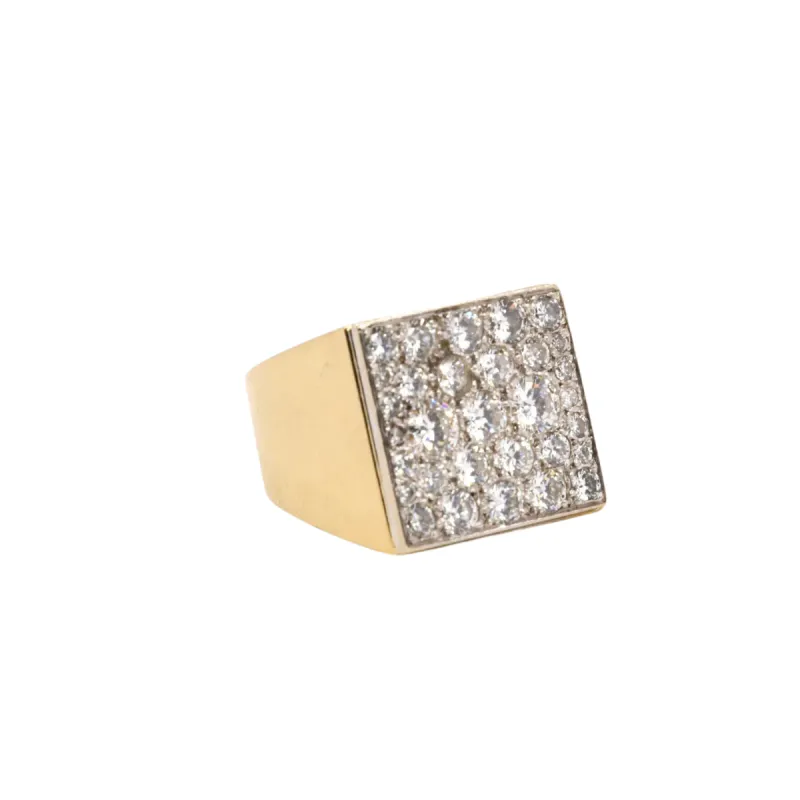 Chevalière vintage diamants 1,50 ct sold by 58 Facettes