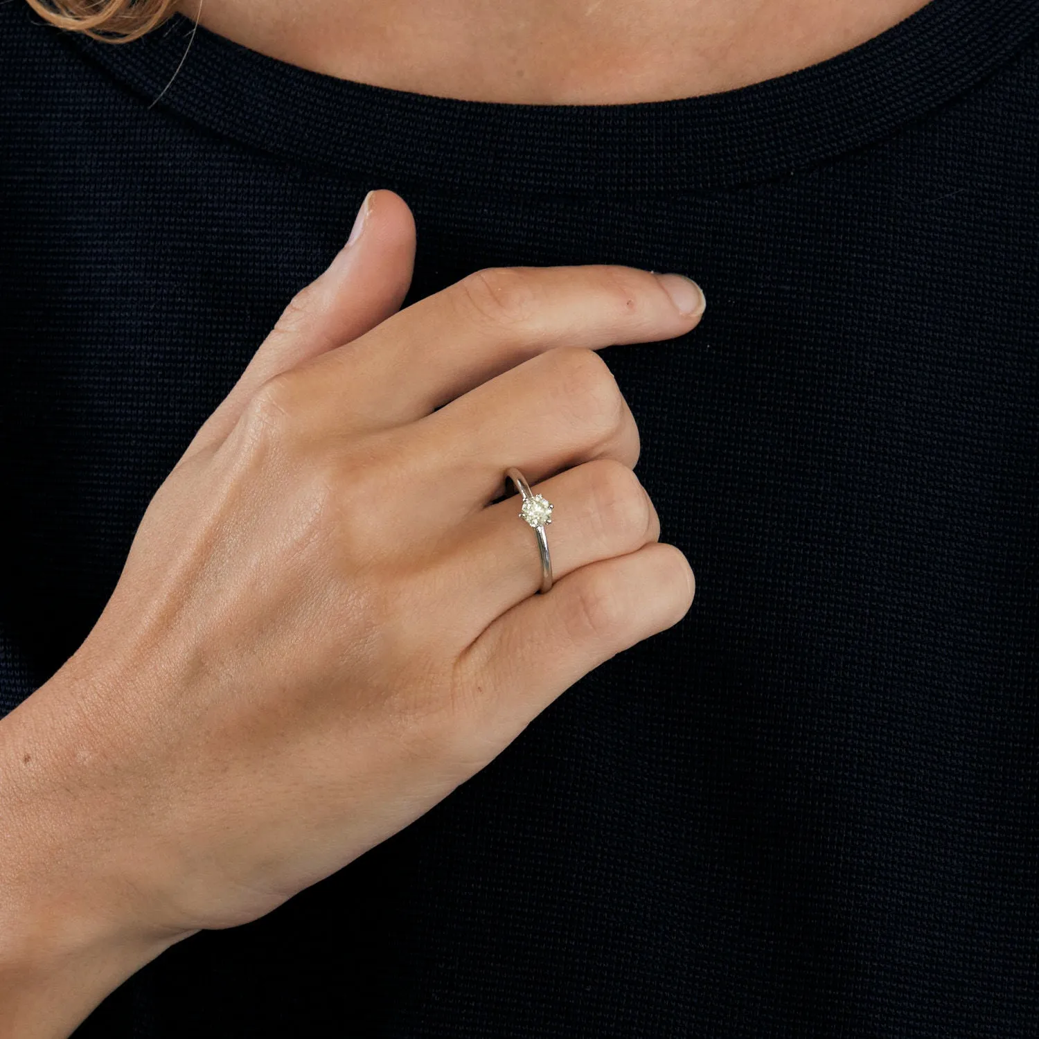 Solitaire - Bague en or blanc 18k et diamant 0,50 ct sold by 58 Facettes product image thumbnail 2