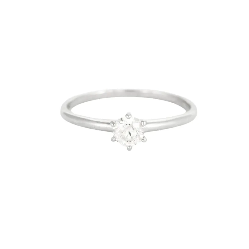 Solitaire - Bague en or blanc 18k et diamant 0,50 ct made by 58 Facettes