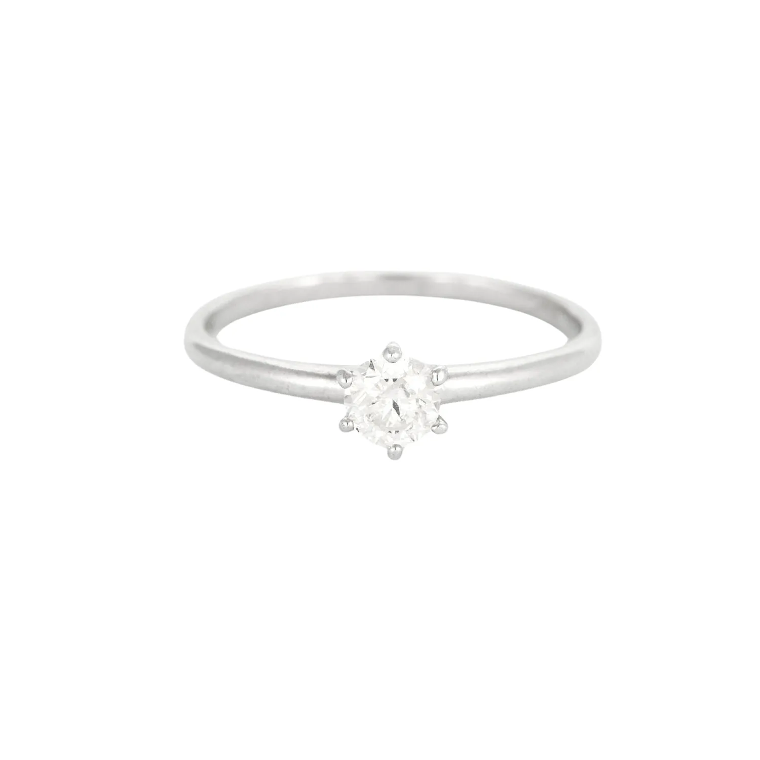 Solitaire - Bague en or blanc 18k et diamant 0,50 ct sold by 58 Facettes