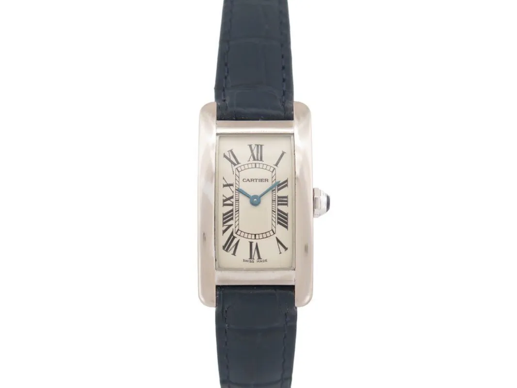 montre CARTIER tank americaine pm quartz 33m or blanc sold by 58 Facettes