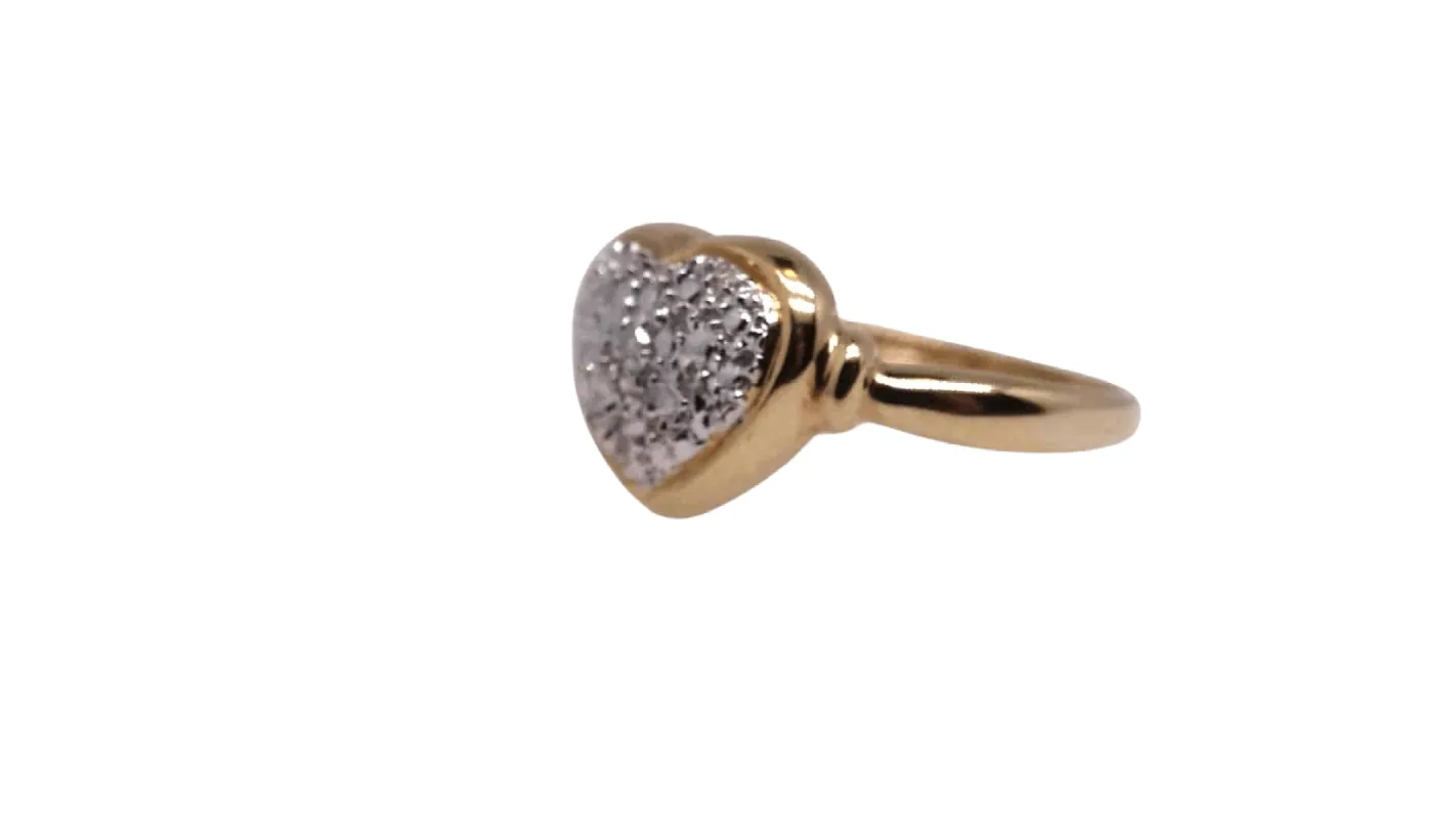 Bague cœur Or jaune Diamants sold by 58 Facettes