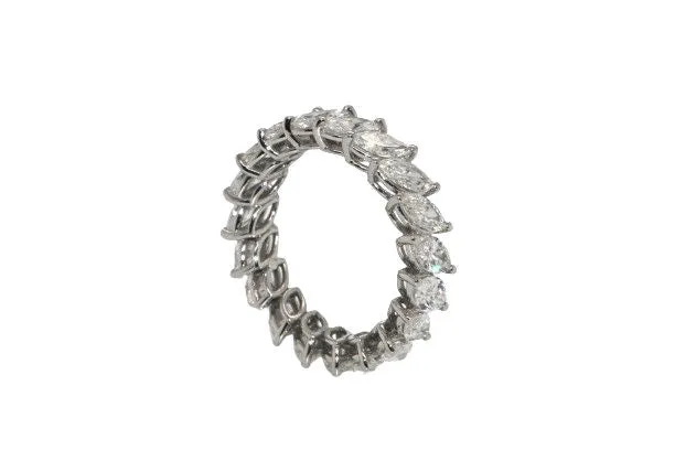 Bague de fiançailles - Alliance en or blanc 18 carats et diamants sold by 58 Facettes