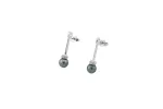 Boucles d'oreilles en or blanc avec perles sold by 58 Facettes