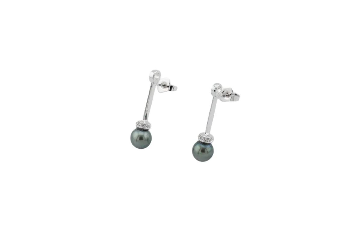 Boucles d'oreilles en or blanc avec perles sold by 58 Facettes