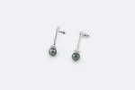 Boucles d'oreilles en or blanc avec perles sold by 58 Facettes