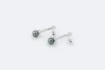 Boucles d'oreilles en or blanc avec perles sold by 58 Facettes