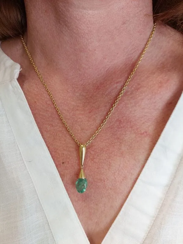 Pendentif émeraude en goutte sold by 58 Facettes product image thumbnail 2