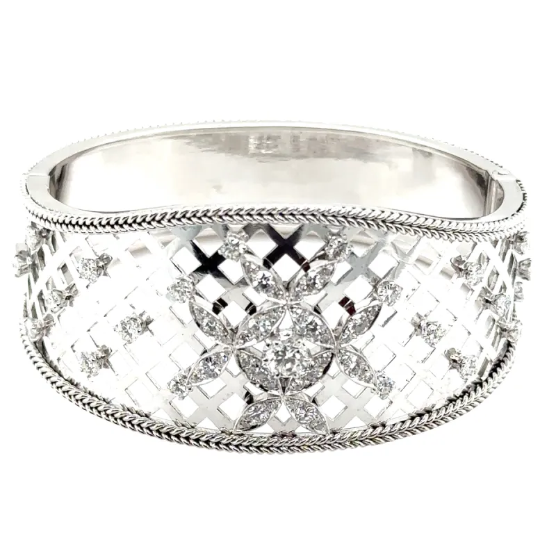 Bracelet jonc en or blanc sold by 58 Facettes