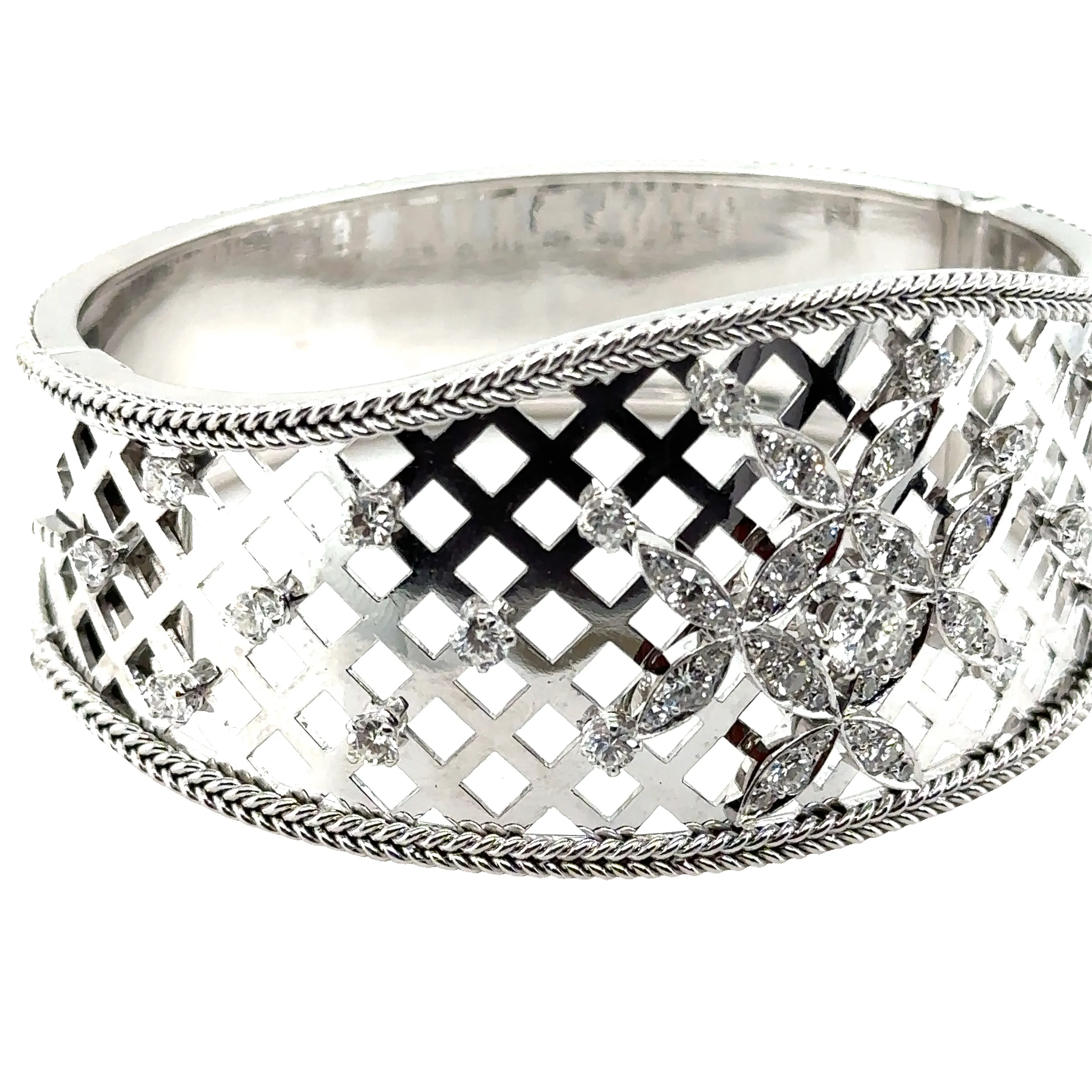 Bracelet jonc en or blanc sold by 58 Facettes product image thumbnail 2