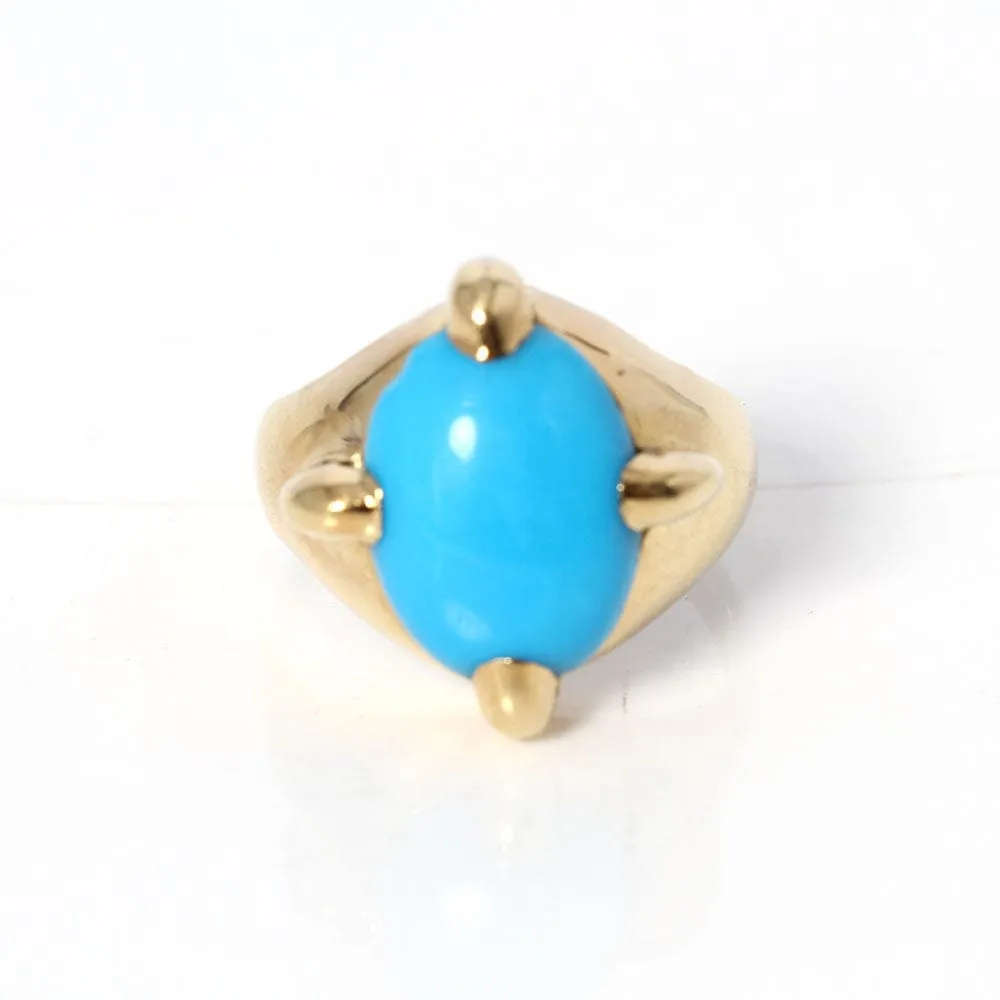 bague en or avec turquoise sold by 58 Facettes