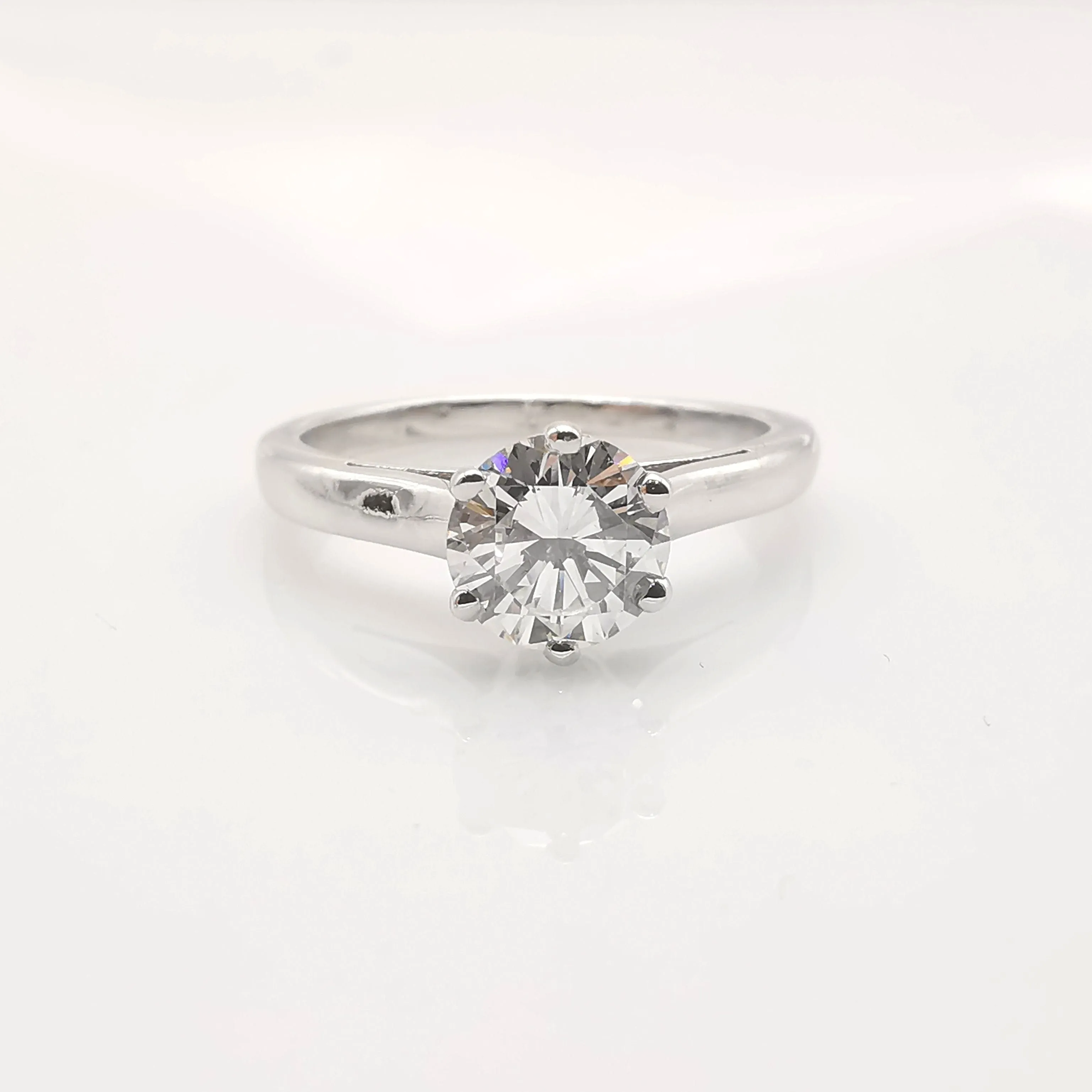 Bague solitaire Or blanc Diamant sold by 58 Facettes product image thumbnail 4