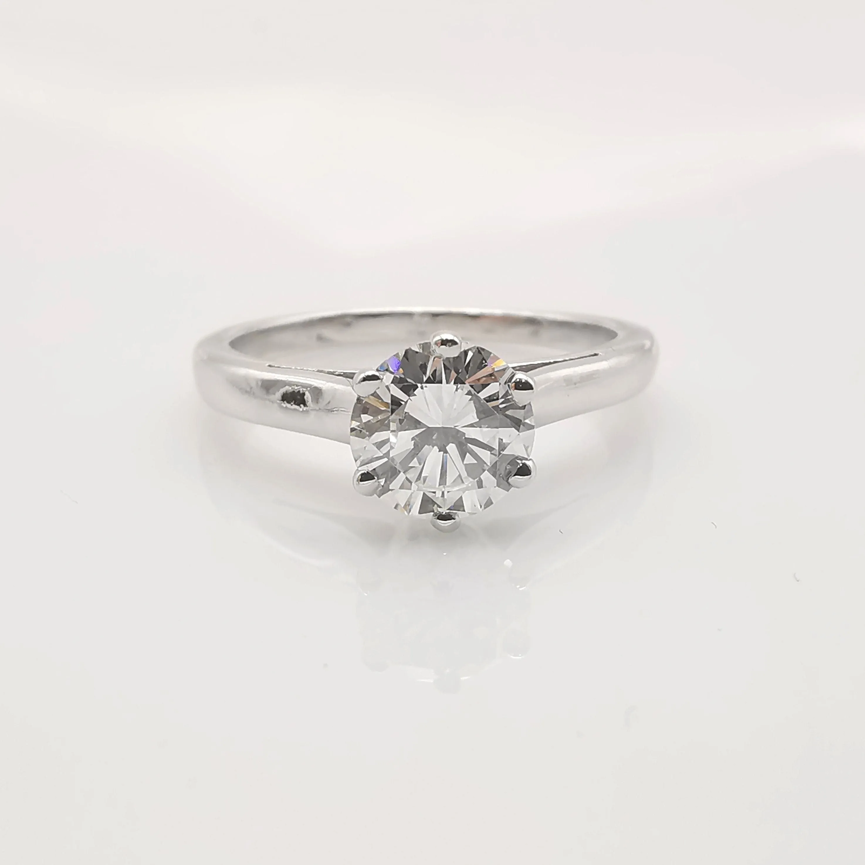 Bague solitaire Or blanc Diamant sold by 58 Facettes product image thumbnail 3
