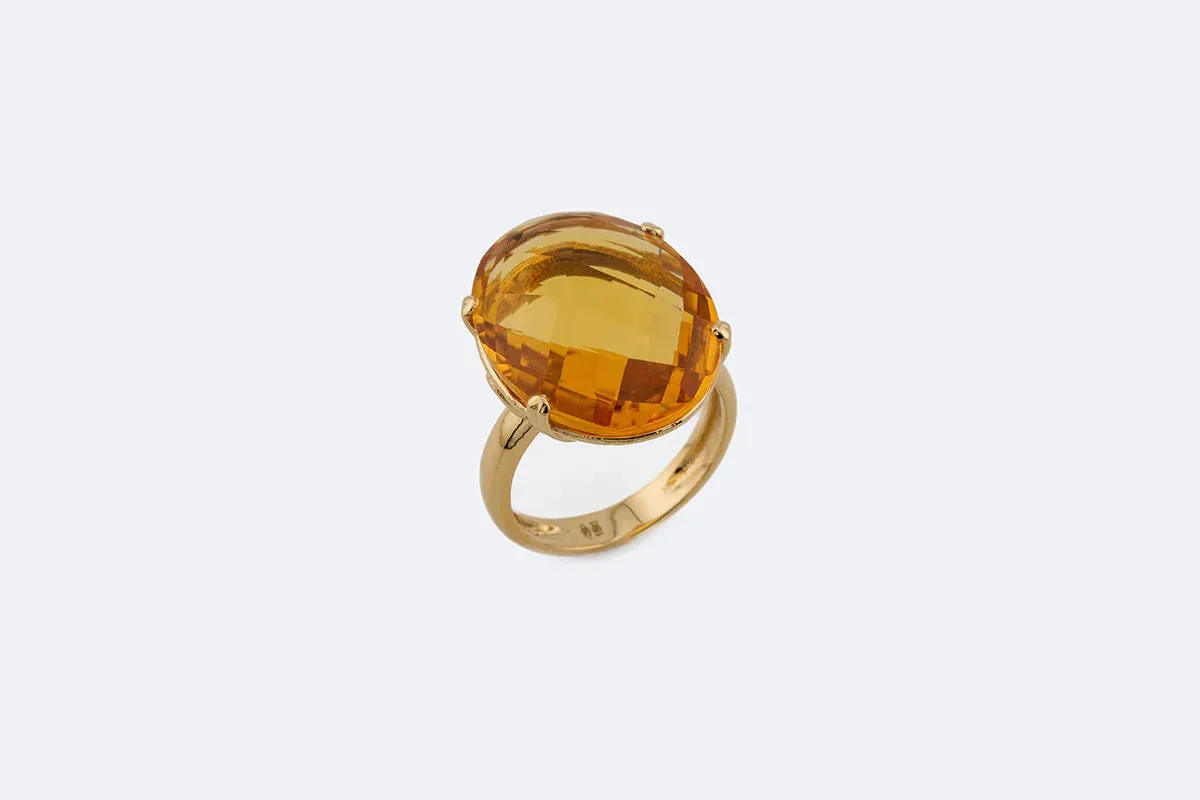 Bague en or jaune 18 ct avec topaze sold by 58 Facettes product image thumbnail 2