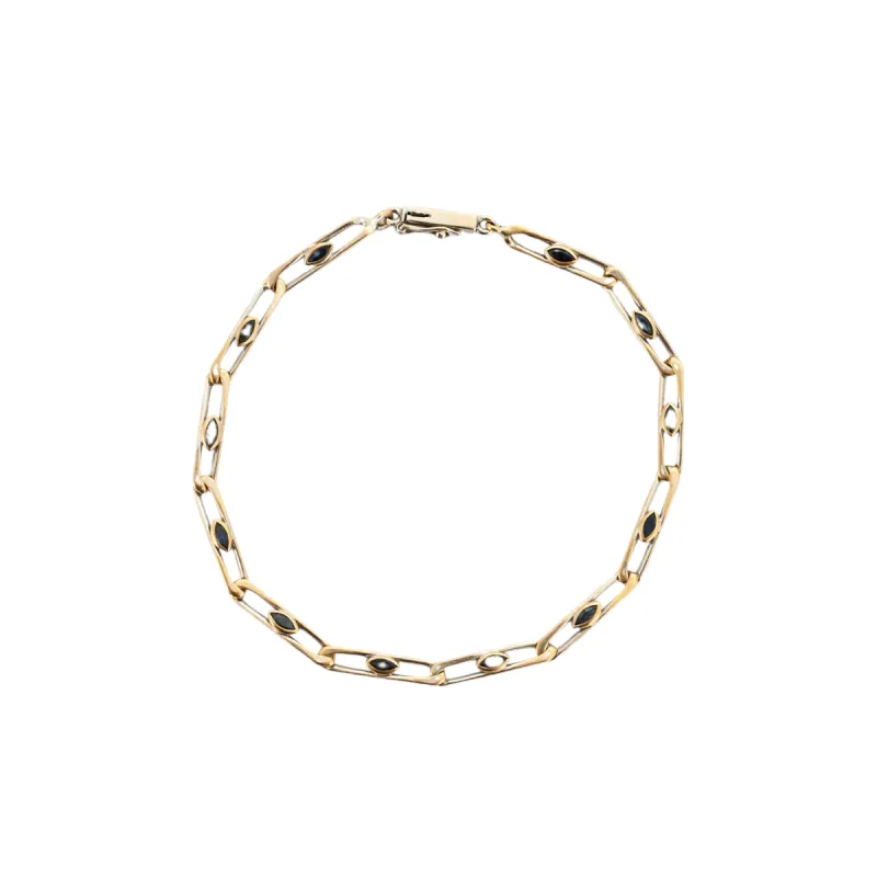 Bracelet ou saphir blanc sold by 58 Facettes