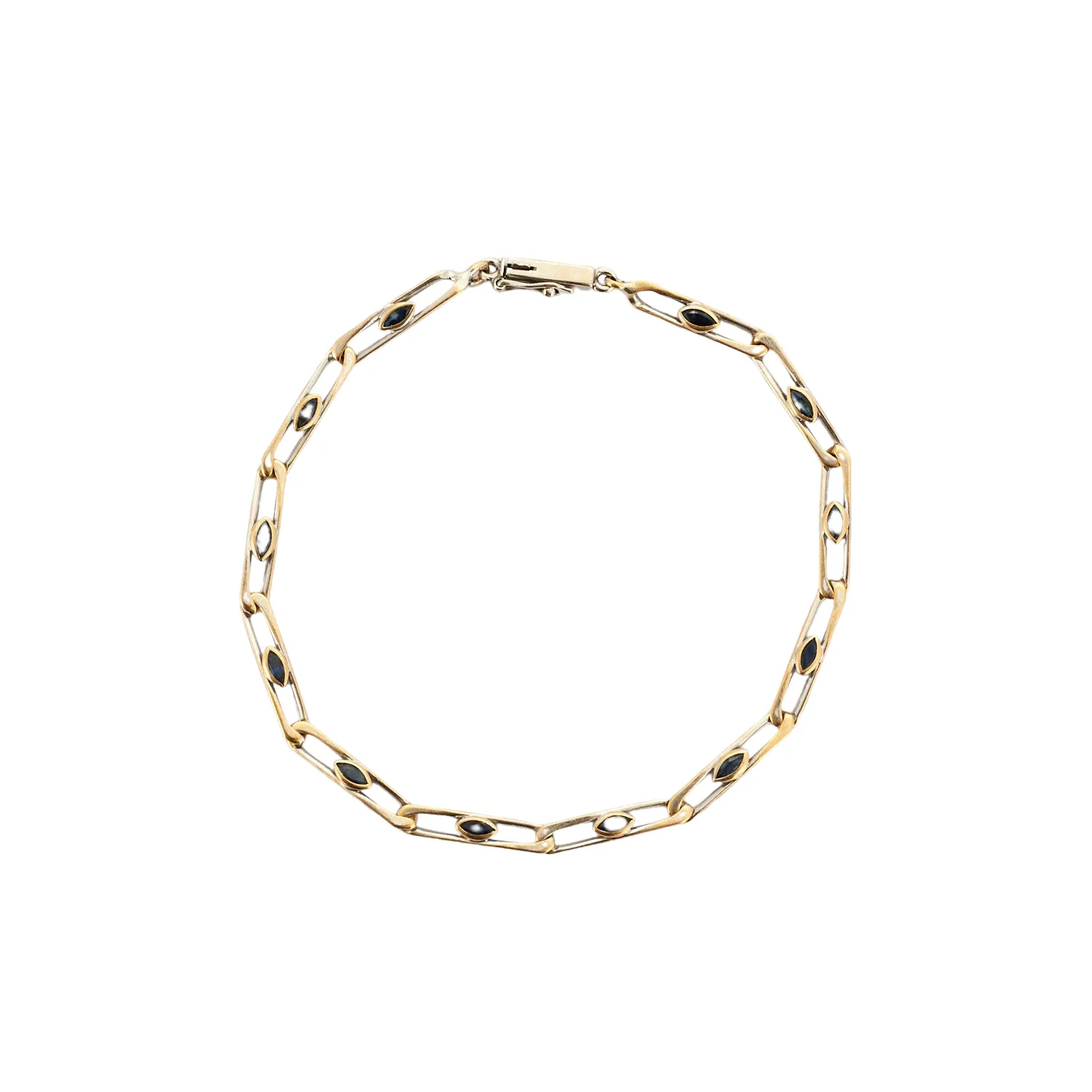 Bracelet ou saphir blanc sold by 58 Facettes