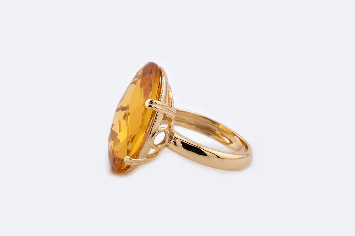 Bague en or jaune 18 ct avec topaze sold by 58 Facettes product image thumbnail 4