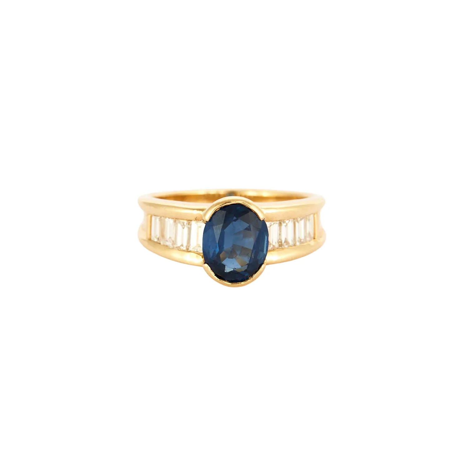 Bague Prestige or jaune, saphir et diamant sold by 58 Facettes