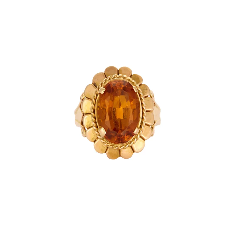 Bague or jaune citrine sold by 58 Facettes
