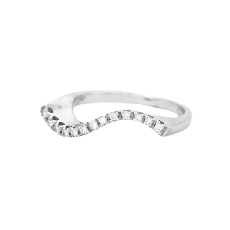 Bague vague avec diamants sold by 58 Facettes