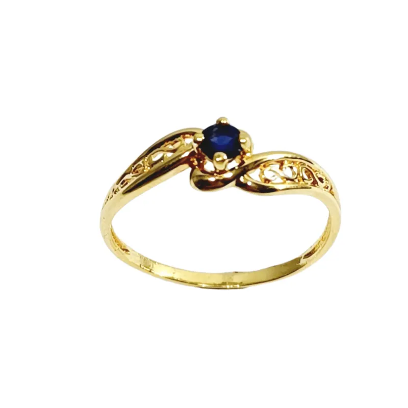 Bague Or jaune Saphir sold by 58 Facettes