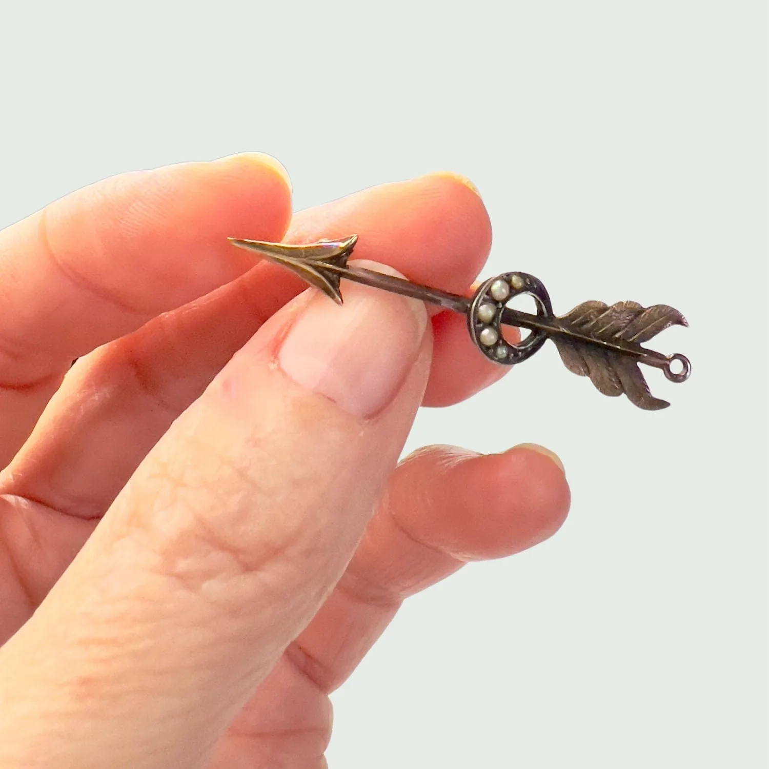 Petite broche début SXX en or 18 carats et perles sold by 58 Facettes product image thumbnail 2